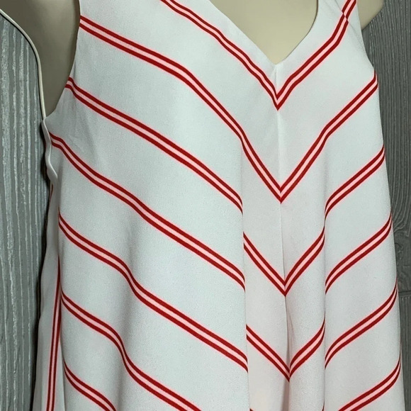 Cynthia Rowley Red & White Striped Tank Blouse S - Picture 2 of 4